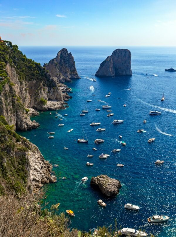 4-Day Rome & Capri Escape - Yacht anchored in Capri waters