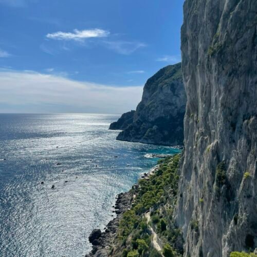 4-Day Rome & Capri Escape - Coastal road perched on Capri cliff edge