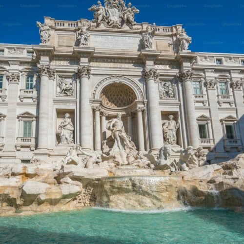 4-Day Rome City Break - The Trevi Fountain with ornate sculptures