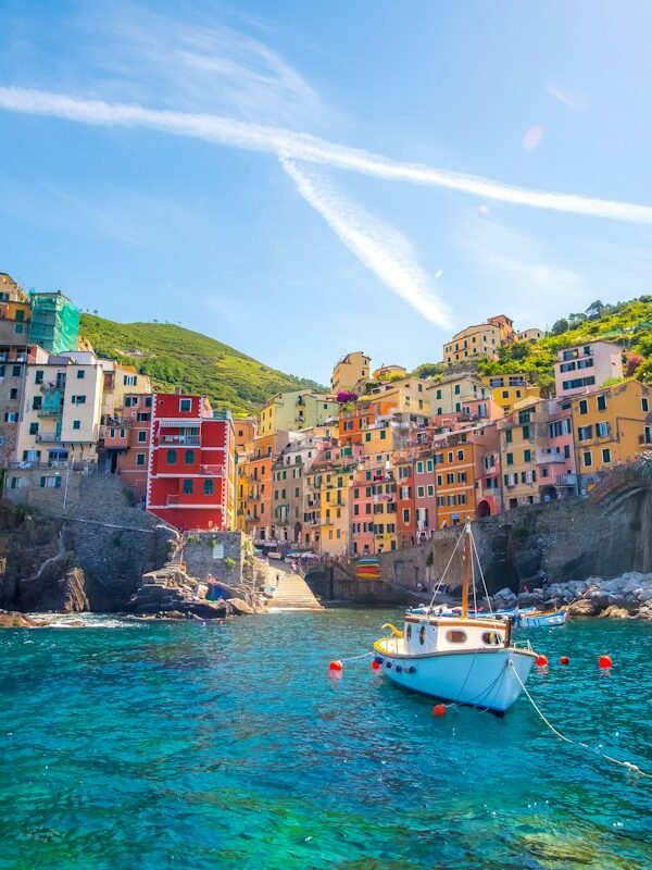 16-Day Italy Grand Explorer - Fishing boat near Cinque Terre houses