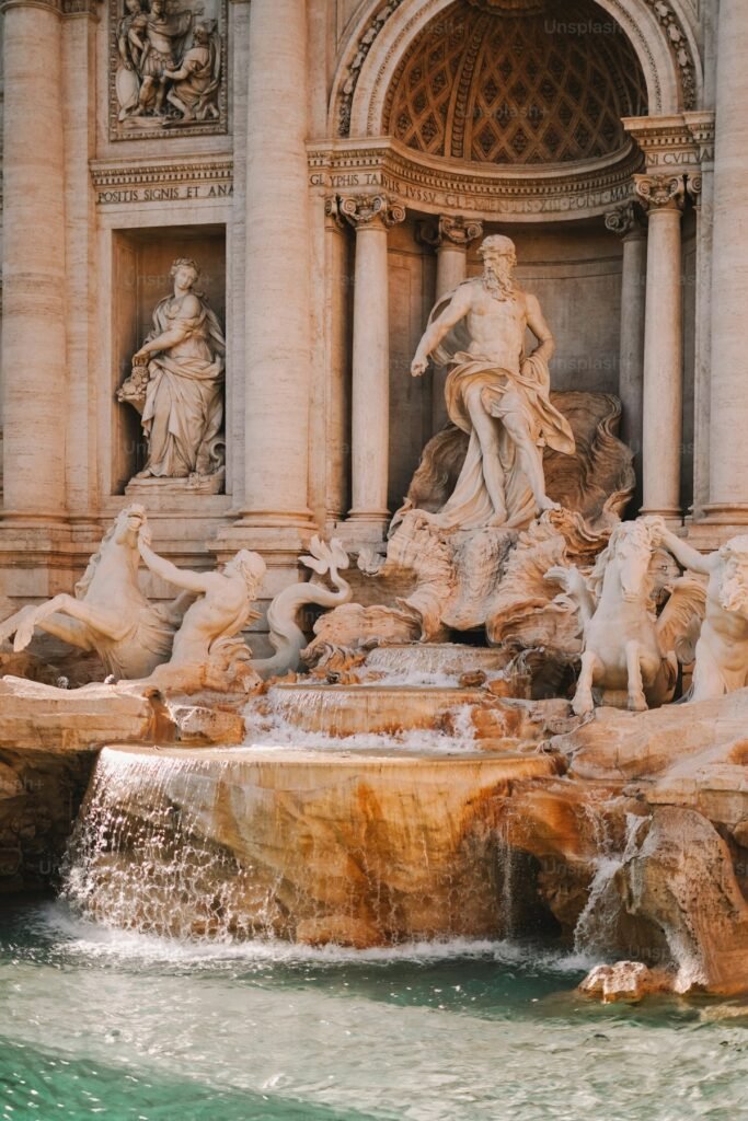 4-Day Rome City Break - Fountain with statues in Rome