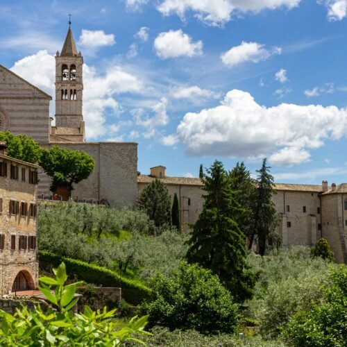 Assisi & St. Francis Heritage Pilgrimage - Assisi old town under blue sky
