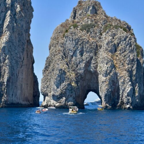 Capri Island Escape (Seasonal) - Kayaking near Capri's rock formations