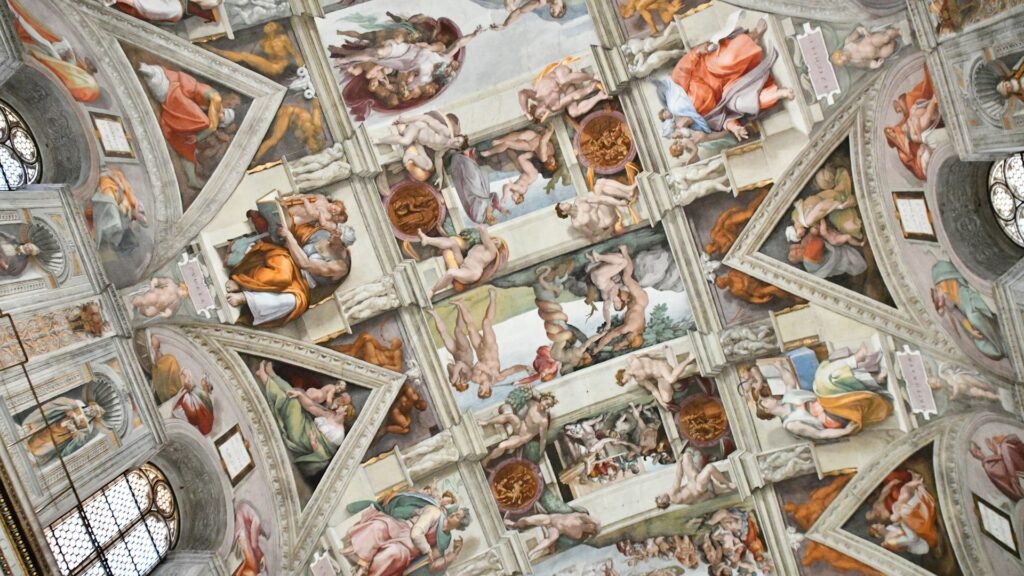 Vatican Museums, Sistine Chapel & St. Peter’s Basilica - Painted ceiling detail in the Vatican Museums