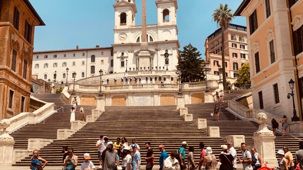 Trevi Fountain, Spanish Steps & City Center Walk - Visitors on the Spanish Steps