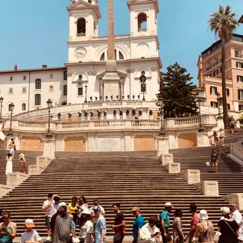 Trevi Fountain, Spanish Steps & City Center Walk - Visitors on the Spanish Steps